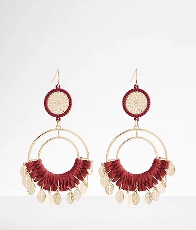 Thread Wrapped Drop Earring