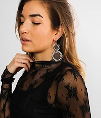 Beaded Disc Earring