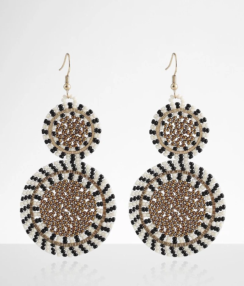Beaded Disc Earring