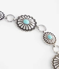 Turquoise Concho Chain Belt