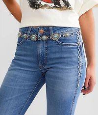 Turquoise Concho Chain Belt