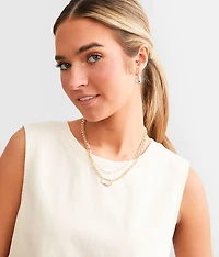 Faux Pearl Tiered Necklace