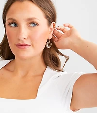 Horseshoe Pressed Flower Earring