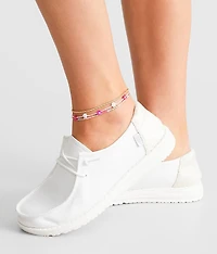 3 Pack Flower Ankle Bracelet Set