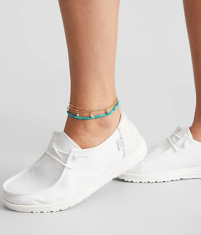 3 Pack Star Ankle Bracelet Set