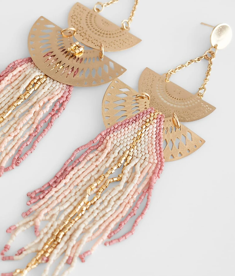Beaded Fringe Earring