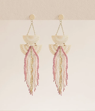 Beaded Fringe Earring