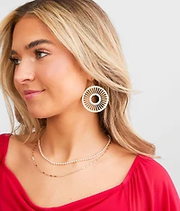 Raffia Wrapped Earring