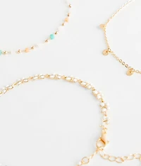 3 Pack Butterfly Ankle Bracelet Set
