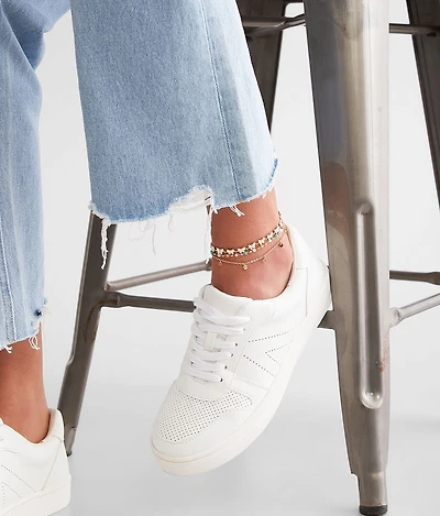 3 Pack Butterfly Ankle Bracelet Set