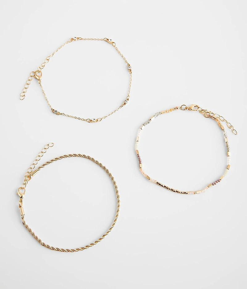 Mixed Ankle Bracelet Set