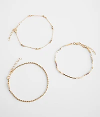 Mixed Ankle Bracelet Set