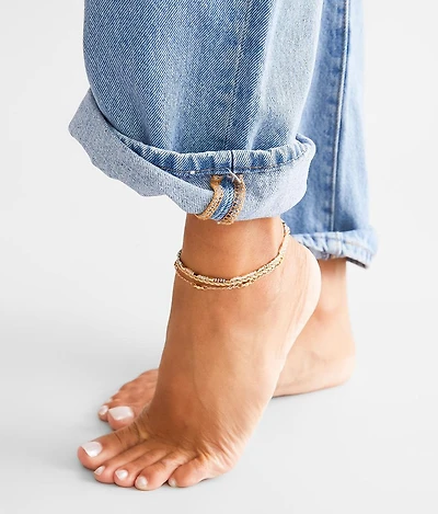Mixed Ankle Bracelet Set