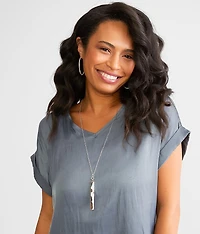 Cow Print Faux Fur Necklace
