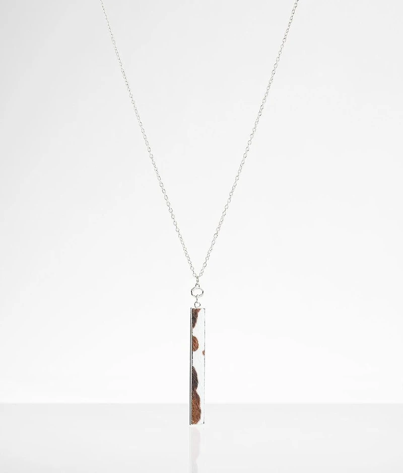 Cow Print Faux Fur Necklace