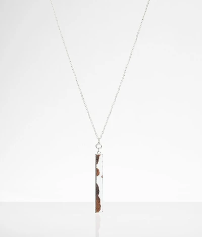 Cow Print Faux Fur Necklace