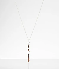 Cow Print Faux Fur Necklace