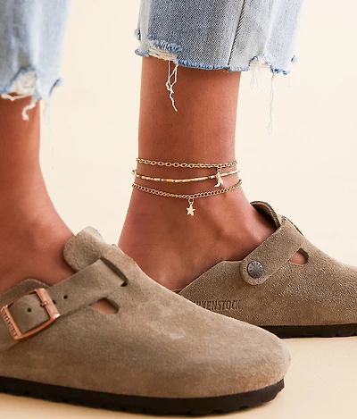 3 Pack Western Ankle Bracelet Set