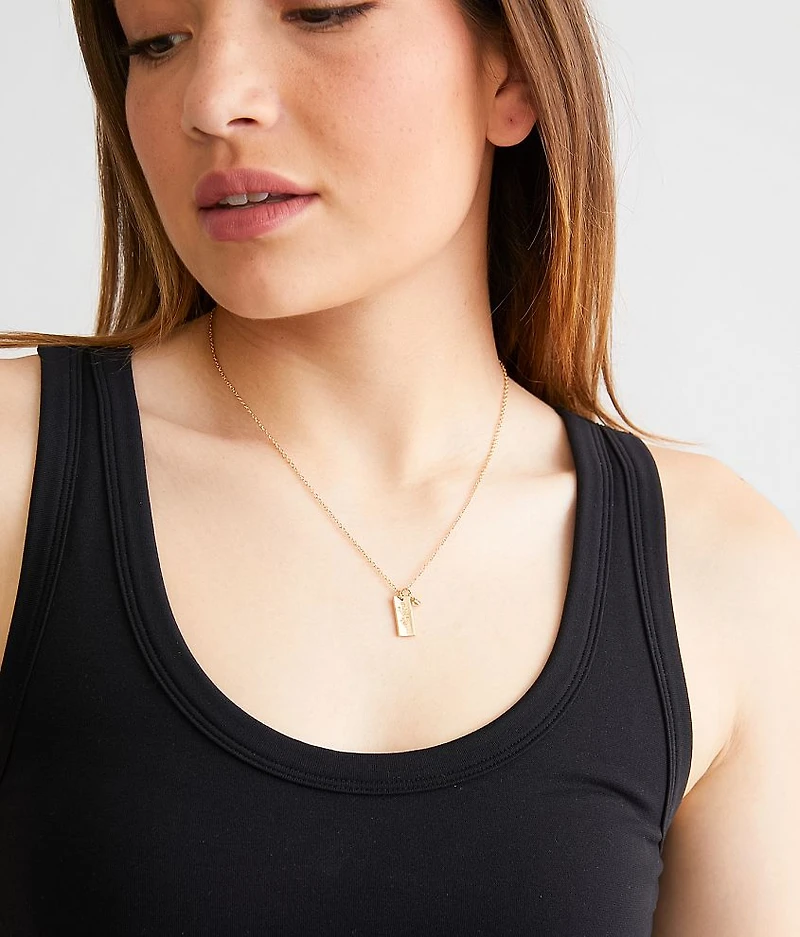 Etched Flower Necklace