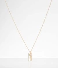 Etched Flower Necklace
