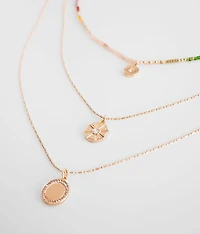 Triple Pendant Tiered Necklace