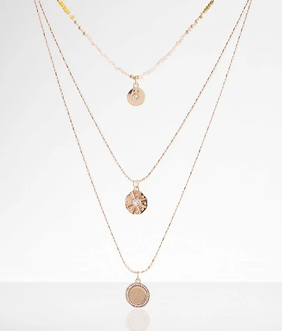 Triple Pendant Tiered Necklace