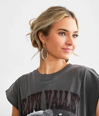 Wood Cut-Out Drop Earring