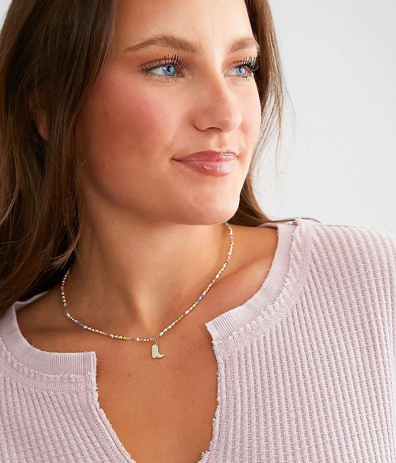 Glitz Boot Necklace