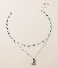 Turquoise Stone Tiered Necklace