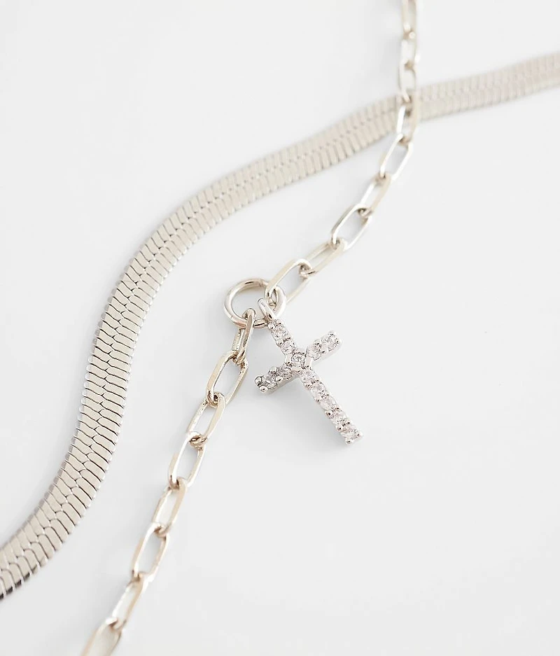 2 Pack Cross Necklace Set
