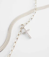 2 Pack Cross Necklace Set