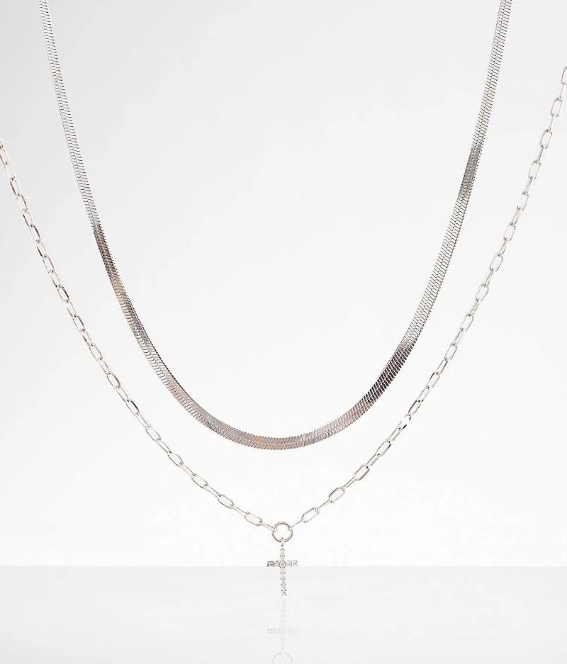 2 Pack Cross Necklace Set