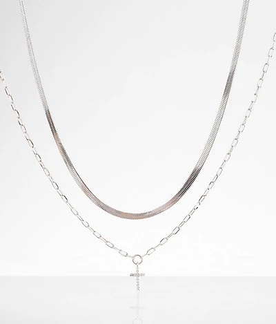 2 Pack Cross Necklace Set
