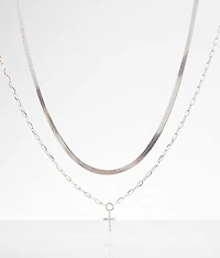 2 Pack Cross Necklace Set