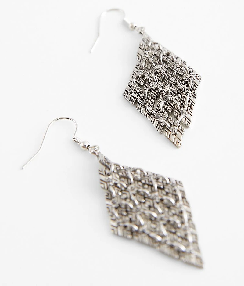 Embossed Metal Earring