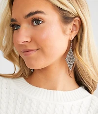 Embossed Metal Earring