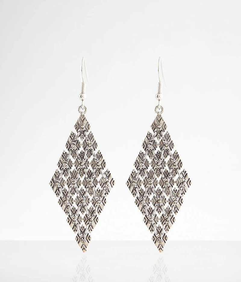 Embossed Metal Earring