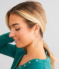 Star Hoop Earring