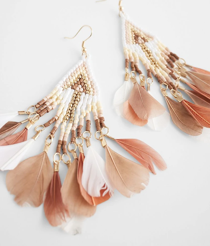Feather Drop Earring