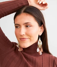 Feather Drop Earring