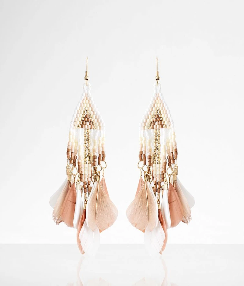 Feather Drop Earring