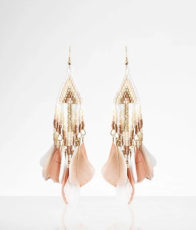 Feather Drop Earring