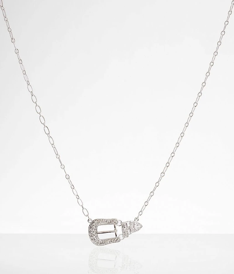 Western Buckle Pendant Necklace