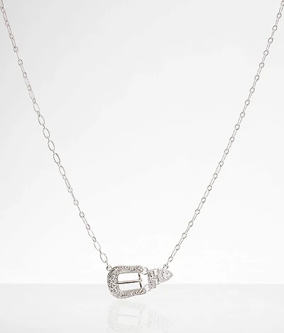 Western Buckle Pendant Necklace