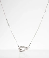 Western Buckle Pendant Necklace