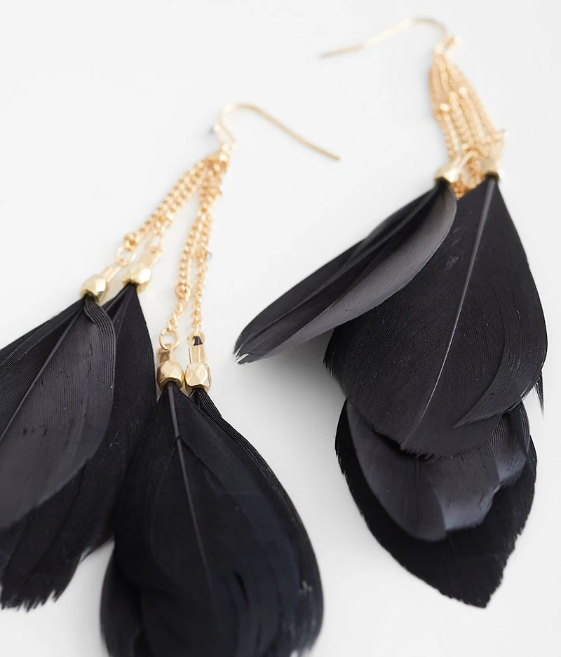 Feather Drop Earring