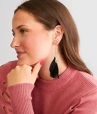 Feather Drop Earring