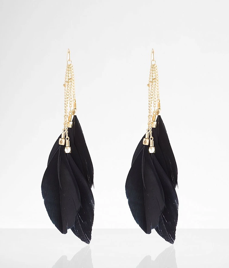 Feather Drop Earring