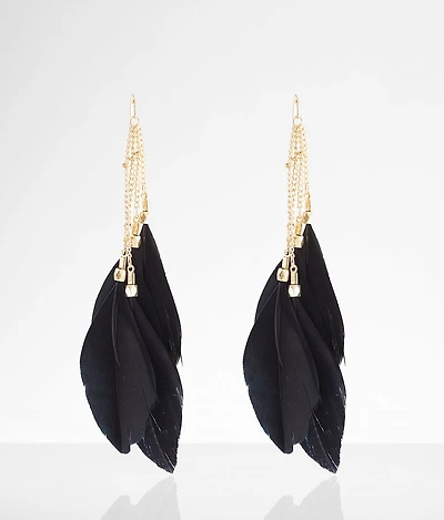 Feather Drop Earring