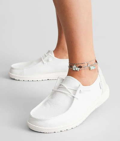 3 Pack Stone Ankle Bracelet Set